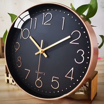 12-дюймовые часы настенные часы оптом с фабрики кварцевые часы современные простые пластиковые цифровые часы для гостиной домашний декор