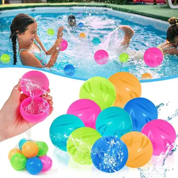 16 упаковок многоразовых воздушных шаров с водой, быстро заполняющиеся силиконовые водные шары, Водные игрушки для бассейна, пляжа, водные игры на открытом воздухе, летние развлечения