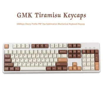166 Клавиш GMK Tiramisu Keycaps Cherry Profile Сублимация Красителя PBT Механическая Клавиатура Keycap Для MX Switch С 1.25U 1.75U 2U
