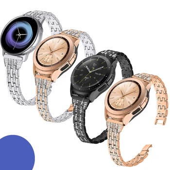 20 мм поверхность для Samsung Galaxy Watch 4 40 мм Часы 5 40 мм 44 мм Galaxy Watch 4 Классические 42 мм 46 мм Горный Хрусталь ремешок из нержавеющей стали