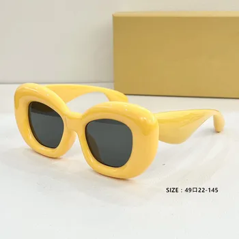 2023 Люксовый бренд европейского и американского стиля, преувеличенные надувные солнцезащитные очки цвета дофамина