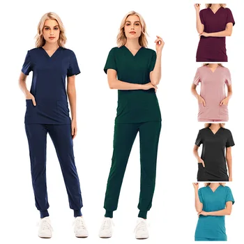 2023 Униформа медсестры с коротким верхом, лабораторный халат, униформа врача для женщин, верхняя одежда, медицинская одежда для салона красоты, одежда с длинным рукавом