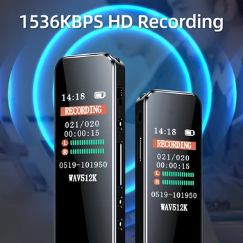 32GB V1 USB2.0 Диктофон с шумоподавлением HD-запись MP3-плеер Цифровой аудио Диктофон с голосовой активацией с микрофонами