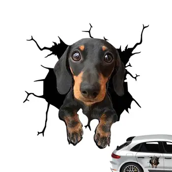 3D Имитация Глаз Наклейка Собака Выглядывающие Глаза Автомобильные Наклейки Забавная Наклейка Для Бампера Автомобиля Креативные Самоклеящиеся Модифицированные Наклейки