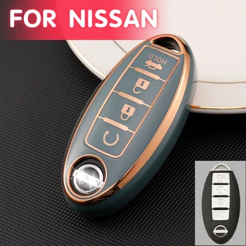 4 Кнопки Для Ключей Автомобиля Чехол-Накладка для Nissan Qashqai Juke J10 J11 X-Trail T32 T31 Kicks Tiida Pathfinder Note Case Чехол-Накладка
