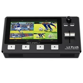 Feel World L2 PLUS - мультикамерный видеопереключатель Plug-and-Play USB3.0 для быстрой прямой трансляции с 5,5-дюймовым сенсорным ЖК-экраном