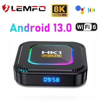 LEMFO HK1 RBOX K8 RGB Light Android 13 TV BOX RK3528 4 ГБ ОЗУ 32 ГБ 64 ГБ 128 ПЗУ 8K 4K 3D WIFI6 BT5.0 IPTV 2023 PK R3 Tox3 Btv 13