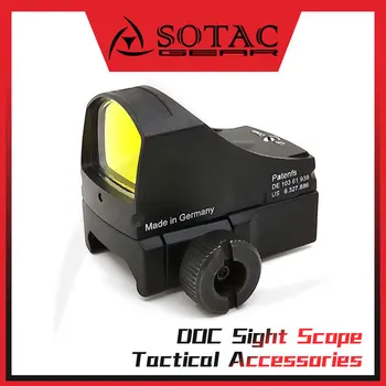 SOTAC Weapon DOC с красным точечным прицелом, тактический оптический прицел для охотничьего ружья, аксессуары для 20-миллиметровой планки Пикатинни