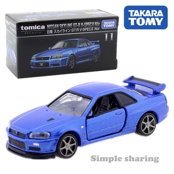 Takara Tomy Tomica Premium № 11 Nissan Skyline GT-R V-SPECII Nur Масштаб 1/62 Автомобиль Детские Игрушки Автомобиль, Отлитая под давлением Металлическая модель