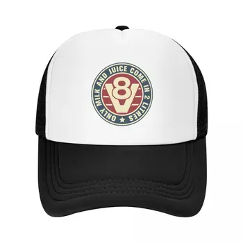 Бейсболка с ретро-значком V8, забавная шляпа, Солнцезащитная каска, роскошная брендовая кепка для женщин, мужская Кепка