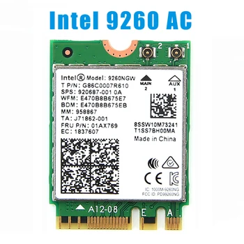 Беспроводной для Intel 9260 WiFi 5 карт Bluetooth 5,0 M.2 9260NGW 2030 Мбит/с 802.11AC Двухдиапазонный 2,4 G 5G Windows 10 11 Для портативных ПК