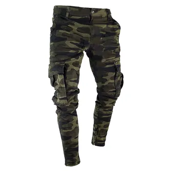 Брюки с камуфляжным принтом в армейском стиле, облегающие весенние мужские повседневные прямые длинные брюки-карго, походные охотничьи боевые брюки