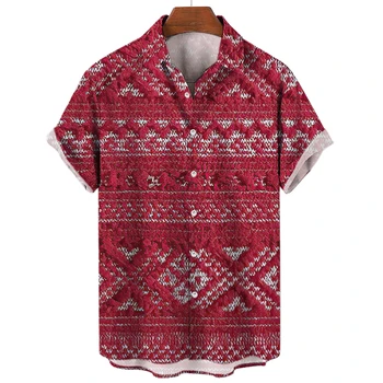 Винтажная рубашка для мужчин, гавайские рубашки с цветочным 3D принтом, повседневная блузка с короткими рукавами, уличная одежда, футболки, верхняя мужская одежда