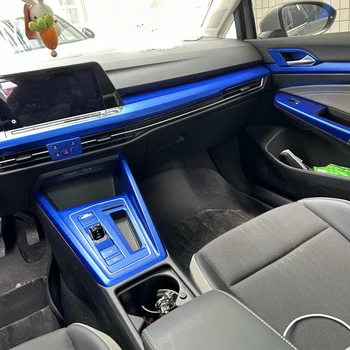 Для Volkswagen Golf 8 2021-2023 Внутренняя Центральная панель управления Дверная ручка 5d Наклейки из углеродного волокна, наклейки для стайлинга автомобилей, аксессуары