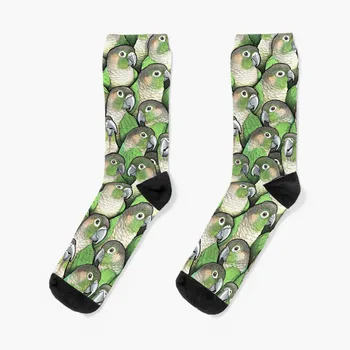Зеленощекие носки Conures, Рождественские носки с героями мультфильмов, женские носки