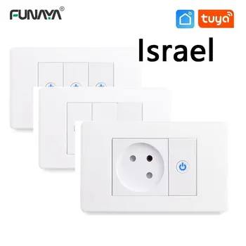 Израиль WIFI Розетки Tuya Выключатели с USB Smart Life вкл/Выкл 16A 110v 220v White Need Nature Wire APP Contorl Настенная Розетка