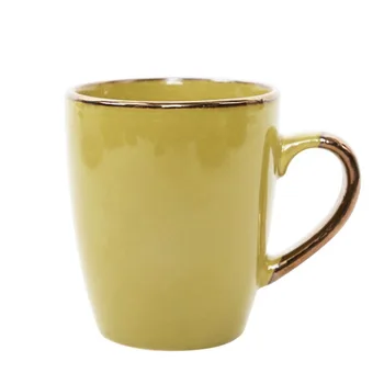 Креативная рамка с золотой ручкой, керамическая чашка для кофе, чая, сока и молока для завтрака