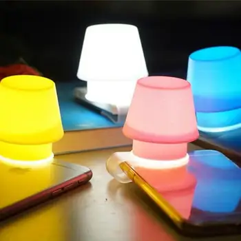 Креативный Подарок Силиконовая лампа для мобильного телефона Кронштейн для лампы для мобильного телефона Вспомогательное Освещение Маленькая Ночная лампа Странная Маленькая Ночная лампа