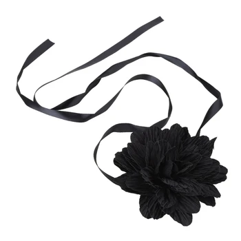 Кружевной шейный платок с цветком розы, летнее Зимнее колье для клубной вечеринки, сексуальные украшения F3MD