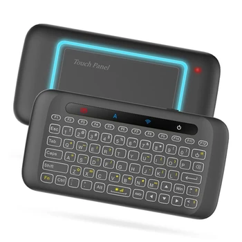 Мини-клавиатура H20 с подсветкой 2,4 ГГц, пульт дистанционного управления Air Mouse, сенсорная панель, сменная клавиатура для Android Tv Box