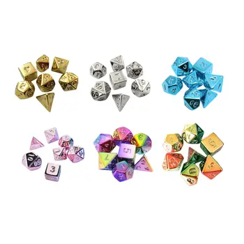 Набор многогранных кубиков из 7 штук, игральные кубики, принадлежности для вечеринок, акриловые кубики, многогранные