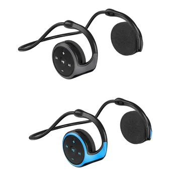 Наушники со стереозвуком Hi-Fi, совместимые с Bluetooth, наушники для громкой связи, гарнитура с тяжелыми басами, игровая гарнитура для фитнеса, синий