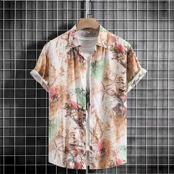 Новая простая Мужская рубашка С 3D Принтом, Повседневный Топ С короткими Рукавами, Рубашки Для Пляжной вечеринки, Мужская Одежда, Свободная Гавайская Мужская Уличная Футболка, Блузка