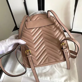 Новейший классический роскошный женский рюкзак, сумка через плечо, кожаный материал, модная женская сумка