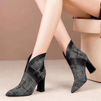 НОВЫЕ осенние ботильоны из высококачественной лакированной кожи от бренда Botas Femininas для осенне-зимних женщин; милые ботинки