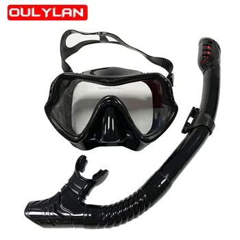 Новые профессиональные маски для подводного плавания, набор для подводного плавания, Силиконовая юбка, Противотуманные очки, Оборудование для бассейна для взрослых