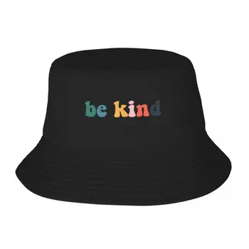 Новый значок be kind в винтажной шляпе-ведерке, черные кепки, Мужские и женские