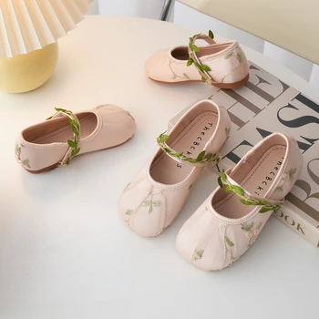 Осенняя детская обувь ручной работы с вышивкой для девочек, обувь для принцессы, обувь для малышей, Детская обувь для девочек, Sapato Infantil Para Menina Zapatos