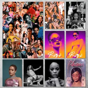 Певец, актер R-Rihannas-сексуальный ПЛАКАТ, Принты на плакатах, Настенные панно, украшения для дома в гостиной, Маленькие