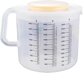 Пластиковый мерный стаканчик для выпечки, мерный стаканчик для жидкости, 2,5 л, Кухонный брызговик, кувшин для смешивания с мерками, мерный кувшин для ресторана