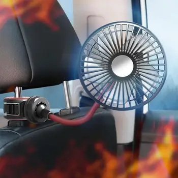 Портативный Автомобильный вентилятор со шлангом, Вращающийся на 360 градусов, Автоматическая Циркуляция автомобиля, USB-охлаждающий вентилятор-охладитель воздуха, Универсальные гибкие вентиляторы O4O2