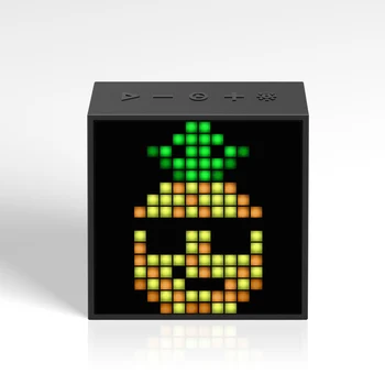 Портативный динамик Divoom Timebox Evo Bluetooth с будильником, Программируемый светодиодный дисплей для создания пиксельной графики, Уникальный подарок