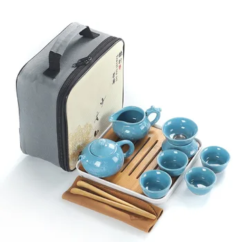 Портативный керамический набор чайной посуды Gongfu для путешественников