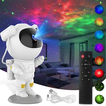 Проектор Galaxy Star, ночник, Звездное небо, Астронавт, светодиодная лампа, декор для дома, спальня, Декоративные светильники, Подарок