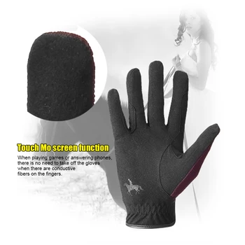 Профессиональные мужские женские перчатки для верховой езды с противоскользящим сенсорным экраном, спортивные перчатки для бейсбола и софтбола на весь палец для занятий спортом на открытом воздухе