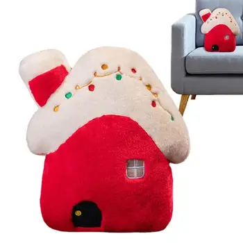Рождественские плюшевые игрушки, Плюшевая подушка, 18-дюймовая мягкая подушка с 3D-графикой, Мягкие плюшевые игрушки для создания рождественского настроения, идеально подходящие для