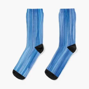 Синие носки с водопадом Adventurine, черные носки, Новинки, компрессионные чулки для женщин, носки с героями мультфильмов