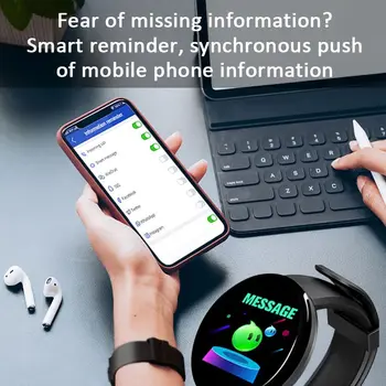 Спортивные режимы Smartwatch SH002, напоминание информации о звонке, фотосъемка, круглый цветной экран с множеством музыкальных композиций, умный браслет