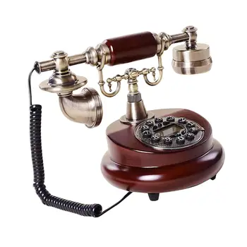 Старомодный телефонный кнопочный набор Винтажный телефон для украшения офисного стола