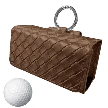 Сумка для мячей для гольфа тканая мини-поясная сумка для хранения мячей для гольфа и аксессуаров Практичный и портативный чехол с зажимом для гольфа