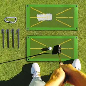 Тренировочный коврик для гольфа для определения замаха ватина, учебное пособие для гольфа, которое показывает обратную связь по траектории замаха и правильную позу удара