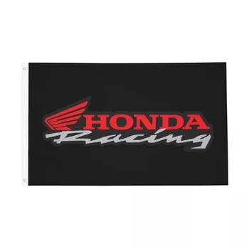 Флаги Honda Racing, защищающие от выцветания, Внутренний и Наружный Баннер для мотогонок, 2 Люверса, Подвесное украшение 3x5 футов