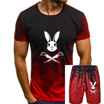Череп Кролика, скрещенные кости, морковь, Пасхальная футболка, футболка с кроликом, новейший новый стиль