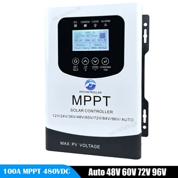 100A MPPT Солнечный Контроллер заряда 480 В постоянного тока Регулятор заряда разряда солнечной системы для аккумулятора 48 В 60 В 72 В 96 В