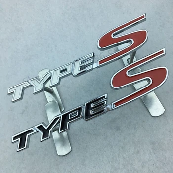 3D металлический автомобильный стайлинг Тип S Типы Эмблема передней решетки Значок значка решетки радиатора для Honda Civic Accord Crv Hrv Xrv Аксессуары