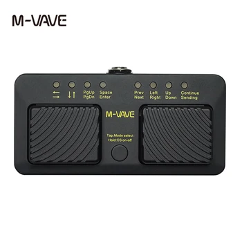 M-VAVE CUBE TURNER PRO Wireless Bluetooth Page Turner, Бесшумная Ножная педаль, USB Перезаряжаемый музыкальный инструмент, Планшет, смартфон